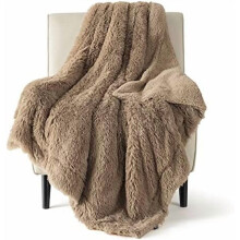 GentleSoft Chocolate Brown Throw Blanket 50x60 Sherpa Fleece