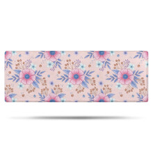 Tapete de banheiro floral antiderrapante em microfibra, 43 x 119 cm (17 x 47 polegadas)