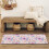 Tapete de banheiro floral antiderrapante em microfibra, 43 x 119 cm (17 x 47 polegadas) 4
