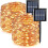 Varmhvite solcellelys 100 cm 100 LED 2-pakning 1