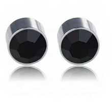 1 Pair Men Women Stainless Steel Magnetic Stud Earrings Non Piercing Clip on 6MM-Champagne