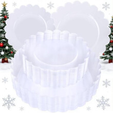 100pcs Clear Plastic Plates (50 Dinner + 50 Dessert), Heavy-Duty Disposable, Premium Quality for Party, Wedding, Bridal Shower