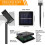 Varmhvite solcellelys 100 cm 100 LED 2-pakning 8