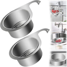Stainless Steel Sink Drain Basket 2pcs