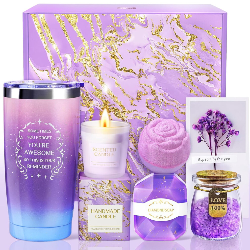 Purple Spa Gift Basket For Women Â Christmas, Birthday, Mom, Wife, Girlfriend, Grandma, Teacher, Sister Â Compatible With Her