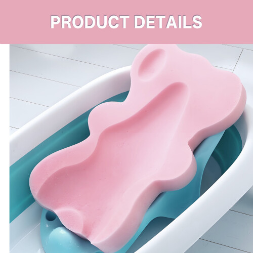 Éponge de bain bébé ACDANC douce et hypoallergénique rose 2