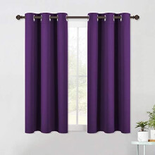 Royal Purple Blackout Curtain Panels Triple Weave Thermal