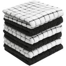 Ręczniki kuchenne z bawełny premium, 12" x 12", 380 g/m², 6 szt.