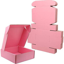 Small Pink Shipping Boxes (6x6x2") – 25-Pack Corrugated Mailers for Crafts, Gifts & Small Business – Compatible with USPS