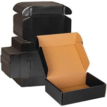 9x6x2 Black Cardboard Boxes - 30 Pack, Shipping & Mailing Boxes, Corrugated Packaging