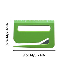 3-in-1 Letter Opener with Magnifier & Ruler – Durable Mail Cutter for Office/Home, Measurement Scale (Green)