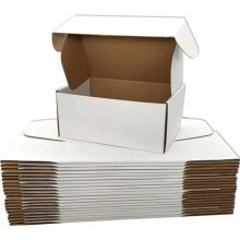 Small White Shipping Boxes (9x6x4") – 25-Pack Corrugated Mailers for Small Business, Crafts & Gifts