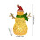 Lighted Acrylic Snowman Figurine 9 inch Green 3