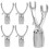 Perche à linge télescopique en aluminium, lot de 3 5