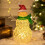 Lighted Acrylic Snowman Figurine 9 inch Green 5