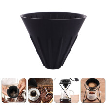 Zwart siliconen koffiefilter voor thuisgebruik, gemakkelijk schoon te maken, herbruikbaar, 7,5 x 7,5 x 4 inch