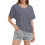 Γυναικεία Casual T-shirts με V λαιμόκοψη, κοντομάνικα, χαλαρή εφαρμογή, καλοκαιρινά, 2