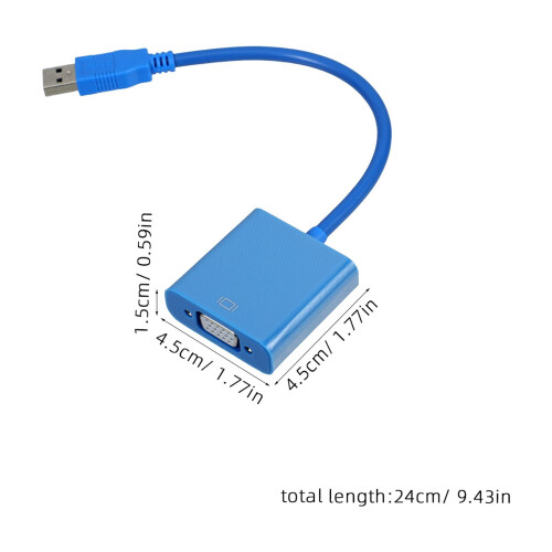 Convertisseur de câble OUNONA pour configuration de poste de travail - Composants électriques - Bleu - 1 pièce 1