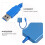 Convertisseur de câble OUNONA pour configuration de poste de travail - Composants électriques - Bleu - 1 pièce 7