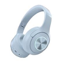 Trådlösa Bluetooth 5.4-hörlurar med hopfällbart mjukt huvudband, låg latens, hög batteritid, surroundljud för sport och spel
