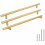 Brass Cabinet Handles Brushed Antique Gold 5-Pack 1