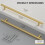 Brass Cabinet Handles Brushed Antique Gold 5-Pack 3
