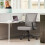 Office Mid Back Swivel Lumbar Support Desk, Computer Ergonomic Mesh Chair with Armrest, Gray 4