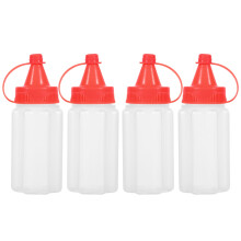 Mini sausklemmeflaske lunsjboksflasker kryddershaker for ketchup sennep rød