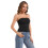 Γυναικείο Μονόχρωμο Καλοκαιρινό Tube Top με Σούρες στο Πλάι και Διπλή Στρώση 2