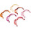 Banaanvormige haarclips voor dames, 6 stuks 8