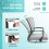 Office Mid Back Swivel Lumbar Support Desk, Computer Ergonomic Mesh Chair with Armrest, Gray 2
