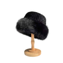 Gorros de mujer, gorro suave y cálido, gorro de mujer con forro polar, negro.