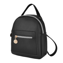 Fashion Mini Backpack for Women Leather College Small School Bags Zip Compartments Top Handle Purses Travel Daypack