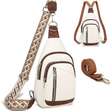 Ľadvinka Sling Bag Crossbody - 2v1 Kožená crossbody taška s 2 odnímateľnými popruhmi