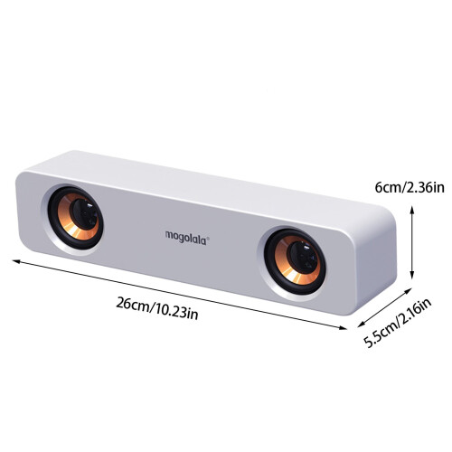 Mini-USB-luidsprekers voor pc, geschikt voor desktop en gamingmonitor, met LED-lichteffect, compatibel met Windows/Mac. 2