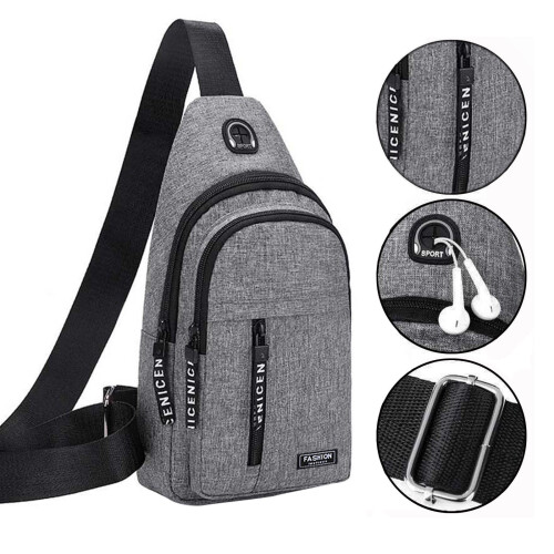 Τσάντα Crossbody Sling – Casual τσάντα ώμου και στήθους για γυναίκες/άνδρες, ταξίδια, 2
