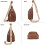 Σακίδιο πλάτης Sling Bag Crossbody - Δερμάτινη τσάντα ώμου 2 σε 1 με 2 αφαιρούμενα λουράκια 8