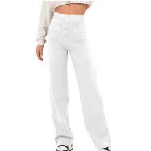Flexipants para mulheres acima de 50 anos, Flexipants - Calça feminina casual de cintura alta e elástica, calça reta flexível, 2638. Oferta por