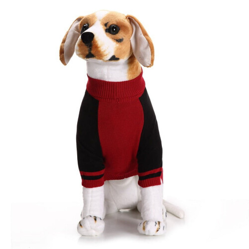 Ensemble pull pour chien Halloween – Motif crâne et os rouges 1