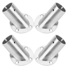 Lot de 4 supports de tringle à vêtements coudés pour rideaux, tringles de penderie et barres de douche, avec support mural.