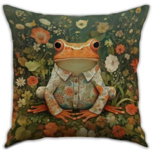 Housse de coussin vintage en flanelle à motif floral, 45 x 45 cm