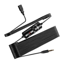Confezione da 4 microfoni a condensatore lavalier da 3,5 mm con clip, compatibili con reflex digitali, PC, fotocamere e per registrazioni audio.