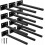 8" verdeckte Wandregalhalterungen (12er-Pack), schwarzer Stahl 1
