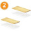 2-Pack Stackable Expandable Cabinet Shelf Organizers for Kitchen, Pantry & Counter – White & Natural 7
