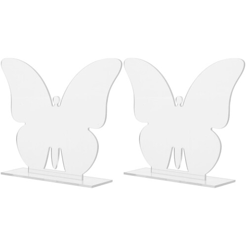Lot de 2 décorations de gâteau papillon en acrylique, marque-place 2