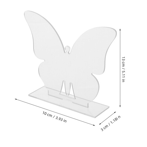 Lot de 2 décorations de gâteau papillon en acrylique, marque-place 1