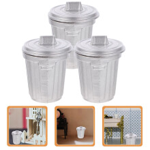 Ensemble de mini-poubelles de recyclage en alliage, 3 pièces