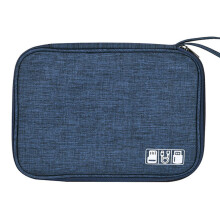 Organizator electronic, husă de călătorie pentru cabluri, articole esențiale pentru ambalare, încărcător, telefon, USB, card SD, albastru