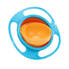 Magische kom met 360 graden draaibare, morsbestendige gyroscopische kom met deksel voor peuters, baby's en kinderen.