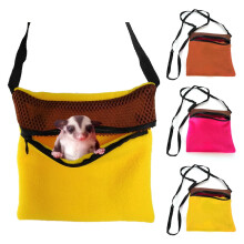 Ludlz Small Animal Outgoing Bag – Portable Breathable Carrier for Hamsters, Hedgehogs, Chinchillas, Rats, Sugar Gliders; Includes Chew Toy;
